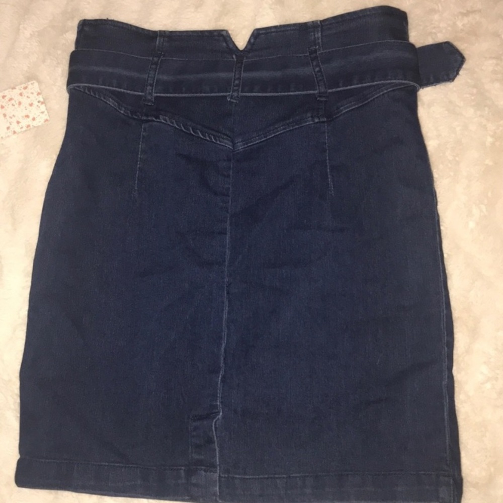 NWT Free People Skirt Faded Indigo Belted Denim size 2 - Picture 3 of 11
